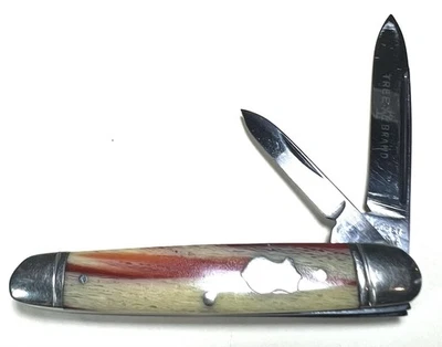 Vintage Pocket Knife is tang stamped BOKER USA # 9023 Blade etch Pretty handles! - Image 1 of 4
