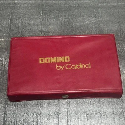 Vintage Dominos  By Cardinal, Red Vinyl Case Rules. Good Condition! - Image 1 of 3