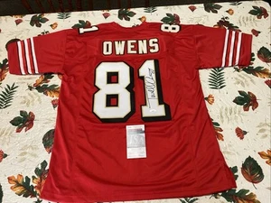#81 Terrell Owens AUTOGRAPH Custom Pro Style 49ers w/ *JSA Witness COA* SIGNED - Picture 1 of 6