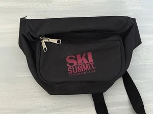 Vintage 1980's The Ski Summit Colorado USA Fanny Pack Hip Cross Body Black - Picture 1 of 6