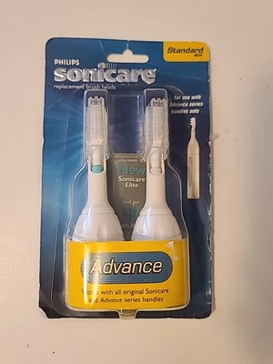 Paquete de 2 cabezales de repuesto para cepillo de dientes Philips Sonicare tamaño estándar Foto 1 de 2