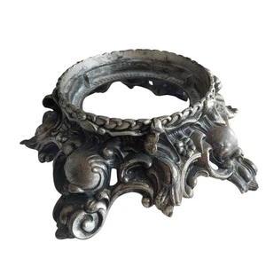 Vtg Pitman Dreitzer Metal Silver Tone Punch Bowl Stand Base No.11-1Colony Patina - Picture 1 of 13