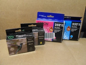 4 252XL Epson Premium Ink Cartridge Black Cyan Magenta Yellow Ink - Picture 1 of 13