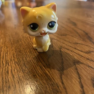 LPS Littlest Pet Shop Primera Generación Gato Amarillo Destaca Lengua RARO - Imagen 1 de 3