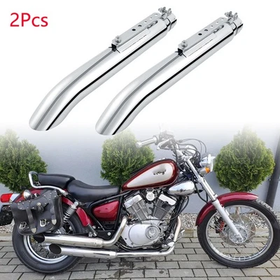 2x Tubo silenciador escape moto 20" para Yamaha XV Virago 250 535 750 920 1100 Foto 1 de 4