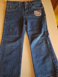 Size 3t Girls Hello Kitty Rhinestone Jeans - Picture 1 of 8