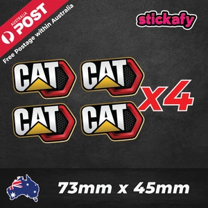 4x CAT Diesel and Gas Vinyl Sticker CATERPILLAR Logo for Laptop, Car Decal - Bild 1 von 5
