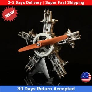 DIY Working 5 Cylinder Radial Engine Model Kit | 1:6 Full Metal | 230+ Pieces - Picture 1 of 22