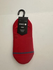 New Stance Icon No Show Bright Red Socks Mens Size L 9-12 Casual Lt Cushion NWT - Picture 1 of 8