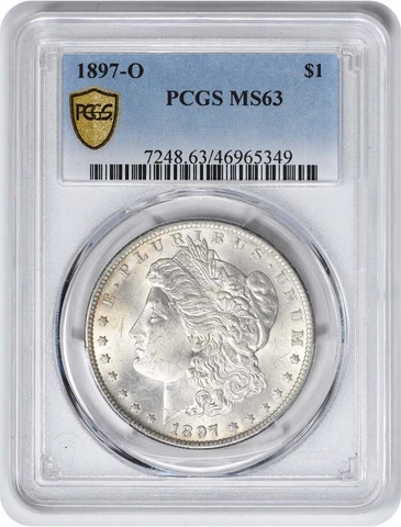 1897-O Morgan Silver Dollar MS63 PCGS Cover