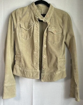 Chaqueta Jeans Calvin Klein Mujer Mediana Marfil Pana Mangas Largas Botones Foto 1 de 4