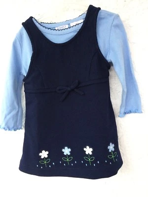 Conjunto de Jumper Infantil Simplesmente Básico Infantil Azul Marinho/Azul 12 Meses (*) Novo com etiquetas - Imagem 1 de 4