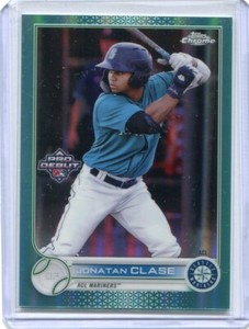 2022 Topps Pro Debut Jonatan Clase Chrome Aqua Refractor #48/75 - ACL Mariners!!