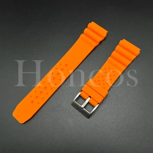 20 22 MM Soft Silicone Strap Orange Rubber Watch Band Fits for Timex Standard US - Picture 1 of 4