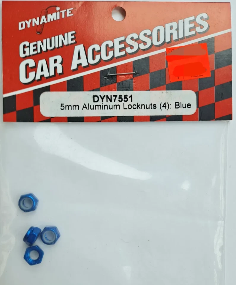 Dynamite Blue 5mm Aluminum Locknuts (4 pcs) DYN7551 - Image 1 of 1