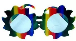 1 PAR DE GAFAS DE SOL ARCO IRIS FIESTA fiestas divertidas novedad uv disfraz #152 ORGULLO GAY - Imagen 1 de 1