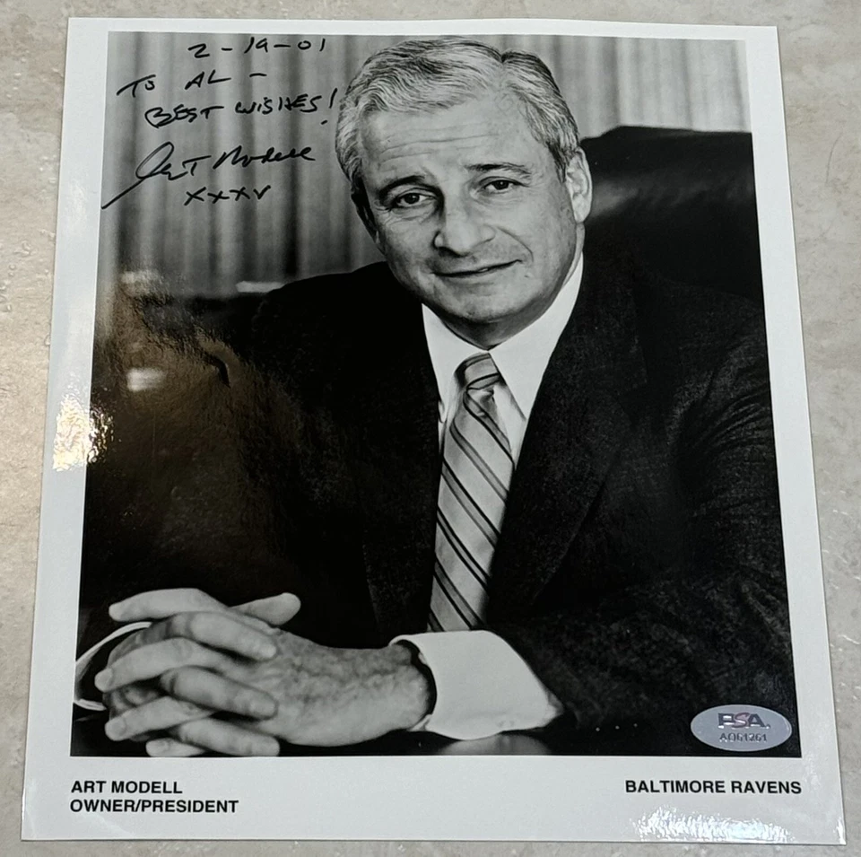Art Modell Signed Autograph 8x10 Photo Baltimore Ravens Cleveland Browns PSA/DNA - Image 1 of 1