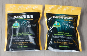 Dasuquin with msm joint health supplement SMALL MED dogs 84 soft chews LOT 2