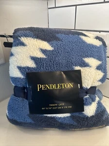 NWT New Pendleton 50x70 Multicolor Sherpa Throw Fleece Blanket Southwest Aztec - Picture 1 of 4
