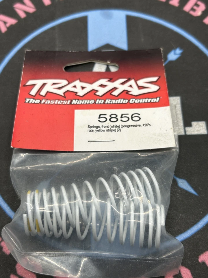Traxxas. 5856 Springs Front (White) Progressive, +20% Rate, Yellow - Image 1 of 1
