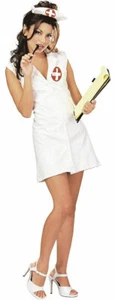Rubies Vinyl Vixens Adult Naughty Nurse Costume - Picture 1 of 2
