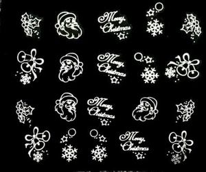 Christmas Nail Art - Gold Silver Snow Santa Nails - Gold Reindeer Nails - Picture 1 of 38