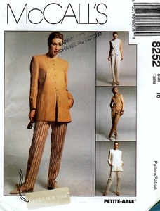 McCall's 8252  Vest, Jacket & Pants Sewing Pattern Size 16 Jones New York - Bild 1 von 2