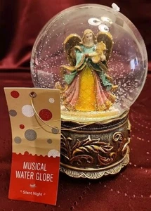 Holiday Lane Macy's Majestic Angel Musical Snow Globe, New, No Box, W/Styro Rare - Picture 1 of 9