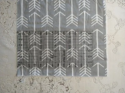 Premier Prints Fabric Gray Arrows Cotton Home Decor Remnant 40" L x 18" Wide + - Image 1 of 3