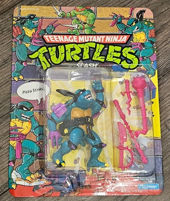 SLASH TMNT ЧЕРЕПАШКИ НИНДЗЯ 1990 НЕПЕРФОРИРОВАННАЯ ФИГУРКА НОВЫЙ ВЫСОКОГО КЛАССА! - Изображение 1 из 4