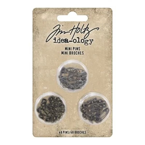 Tim Holtz ~ MINI PINS ~ Idea-ology ~ Safety Pins - Picture 1 of 2