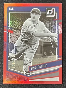 2023 Panini Donruss Bob Feller 1513/2023 Holo Red #165 Cleveland Guardians - Foto 1 di 3