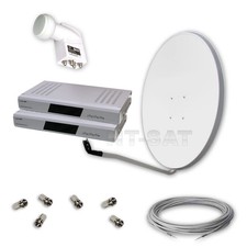 Sat anlage + 2 Sat Receiver M45 +Quad  Sat Spiegel m 50
