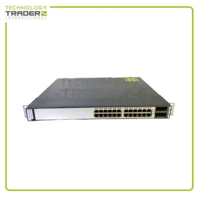 WS-C3750E-24PD-E V03 Cisco Catalyst 3750E 1GbE 24-Ports PoE Network Switch - Image 1 of 2