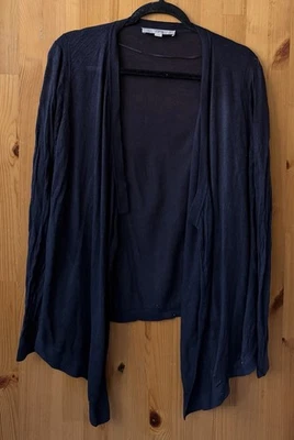 Cárdigan abierto ligero manga larga negro Ann Taylor LOFT para mujer - talla M Foto 1 de 3