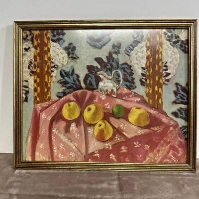 Henri Matisse Still Life 粉色布上苹果定制带框印花 — 第 1/4 张图片