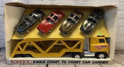 老式 ERTL Coast to Coast 汽车托架半卡车原装盒国际 — 第 1/4 张图片