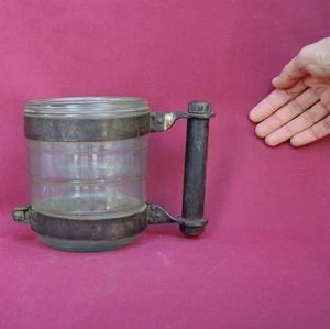 Alter großer UdSSR ausgefallener BIER Klarglas Becher mit Handarbeit Henkel Sowjetisch Vintage  - Bild 1 von 9