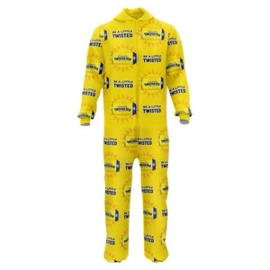 Twisted Tea Erwachsenen Pyjama mit Kapuze - Gr. S Fleece Einteiler ohne Fuß Body Suit - Bild 1 von 1