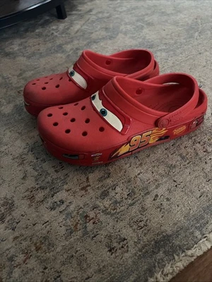 Lighting McQueen Crocs Men's Red Size 8 Disney Pixar Cars Light Up - Image 1 of 4
