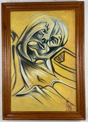 Pintura al óleo sobre lienzo de Salvador Dalí (hecha a mano) firmada y estampada Foto 1 de 4