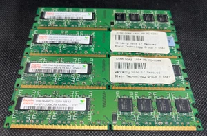 HYNIX RAM 4x 1GB (4GB) 2Rx8 PC2 5300U 555 12 Memory - Picture 1 of 3