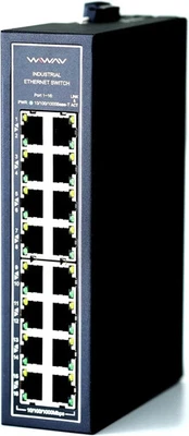 WIWAV WDH-16ET2GF-DC Industrial 18-Port Ethernet Switch DIN Rail UL Fanless - Image 1 of 4