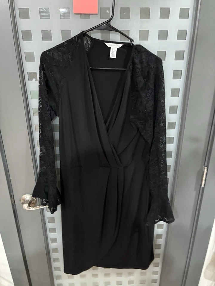 Vestido feminino London Times de renda manga sino tamanho 14  - Imagem 1 de 4