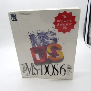 SEALED Microsoft MS DOS 6 Upgrade 5.25" Floppy with Creases and a Rip in Wrap - Picture 1 of 6