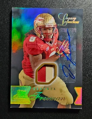 2014 Flair Showcase Legacy Collection Devonta Freeman Rookie Patch Auto /125 - Image 1 of 3