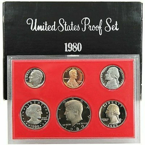 (1) 1980 S United States Proof Set in Original Box Cover