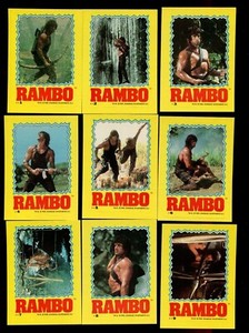 Mint Sharp 1985 TOPPS RAMBO STICKER COMPLETE SET 22 CARDS SYLVESTOR STALONE
