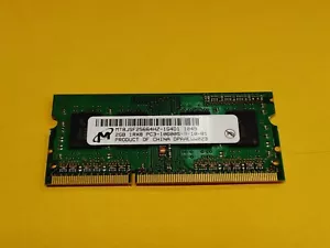 2GB MICRON PC3-10600S DDR3 LAPTOP RAM MEMORY SODIMM (1633) - Picture 1 of 1