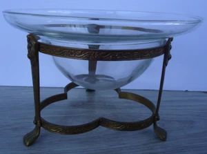 De Colección Latón 3 Patas Soporte Vidrio Cuenco Vela Floral Exhibición Mesa Decoración - Imagen 1 de 8